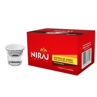 POTE DAPPEN DE VIDRO NIRAJ - PARA MISTURA DE HENNA
