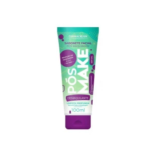 SABONETE LÍQUIDO DERMACREAM 100ML FACIAL - DEMAQUILANTE - PÓS MAKE