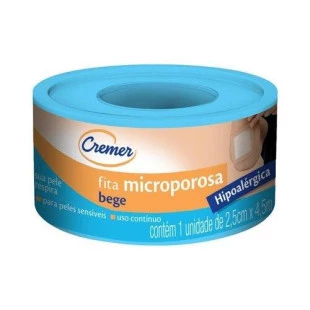 FITA MICROPOROROSA CREMER BEGE - 2,5CM X 4,5CM