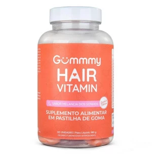SUPLEMENTO ALIMENTAR GUMMY HAIR 180G VITAMIN - MELANCIA - 60 UNIDADES