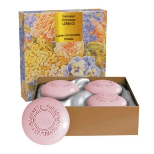 KIT SABONETE KANITZ 4X160G LORENCE - JARDIM