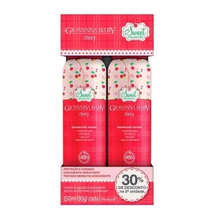 KIT DESODORANTE AEROSOL GIOVANNA BABY CHERRY - 2 UNIDADES