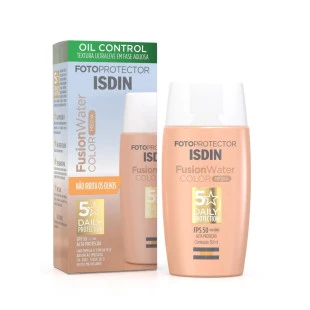 PROTETOR SOLAR FACIAL ISDIN 50ML - FUSION WATER - COLOR MÉDIA FPS 50