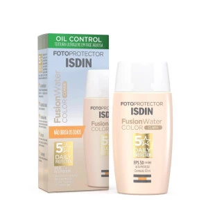 PROTETOR SOLAR FACIAL ISDIN 50ML - FUSION WATER - COLOR CLARA FPS 50