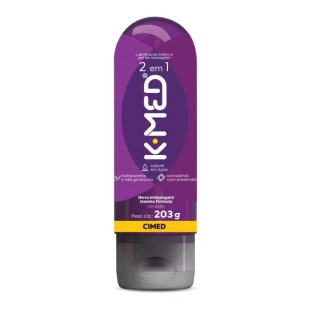 GEL LUBRIFICANTE ÍNTIMO K-MED 203G - 2 EM 1