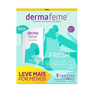 KIT SABONETE ÍNTIMO DERMAFEME - FRESH - 2X200ML