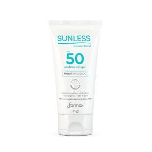 PROTETOR SOLAR FACIAL SUNLESS 35G - GEL TRANSLÚCIDO - FPS 50