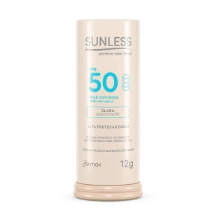 PROTETOR SOLAR FACIAL SUNLESS 12G - STICK FPS 50 - BASE CLARA