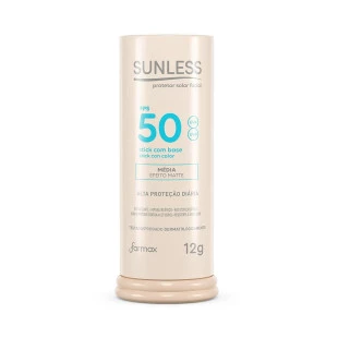 PROTETOR SOLAR FACIAL SUNLESS 12G - STICK FPS 50 - BASE MÉDIA