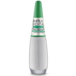 ESMALTE IMPALA REVITA NAIL - BASE REVITALIZANTE COM FIBRAS - BRANCO SOFT