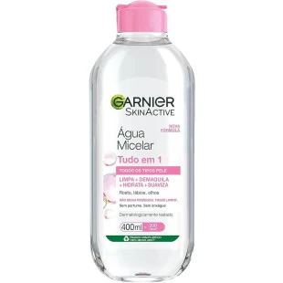 ÁGUA MICELAR GARNIER 400ML - SKIN ACTIVE - TUDO EM 1