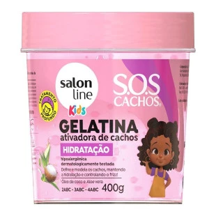 GELATINA SALON LINE 400G KIDS - SOS CACHOS - HIDRATAÇÃO