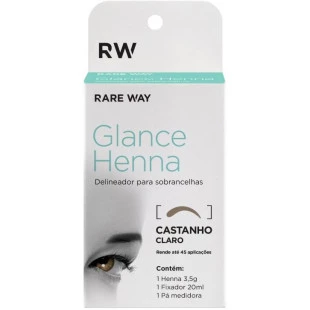 HENNA PARA SOBRANCELHA GLANCE 3.5G - CASTANHO CLARO