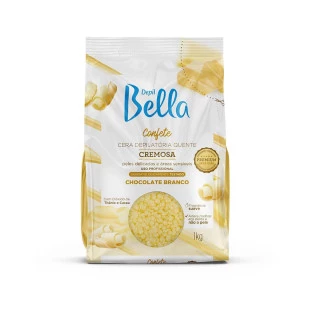CERA DEPIL BELLA 1KG - CONFETE - CHOCOLATE BRANCO