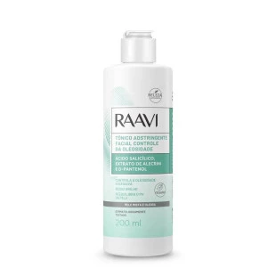 TÔNICO ADSTRINGENTE RAAVI 200ML - CONTROLE DA OLEOSIDADE