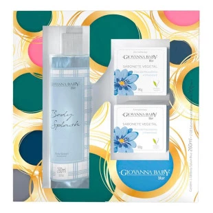 KIT GIOVANNA BABY BLUE - BODY SPLASH + 2 SABONETES VEGETAL