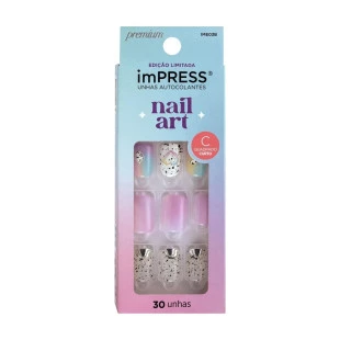 UNHA POSTIÇA KISS IMPRESS - SWEET LIFE - AUTOCOLANTES - 30UN