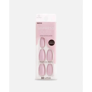 UNHA POSTIÇA KISS IMPRESS - FRENCH LAVENDER - AUTOCOLANTES - 30UN