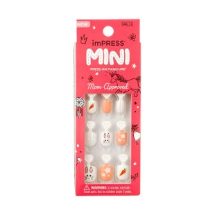 UNHA POSTIÇA KISS IMPRESS MINI - KIDS EASTER BUNNY - ref:IMK05X