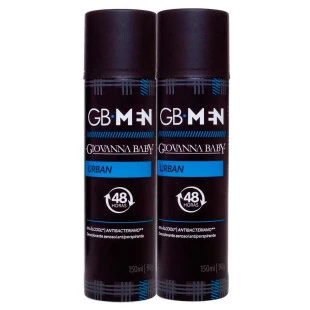 KIT DESODORANTE AEROSOL GIOVANNA BABY GB MEN 150ML - URBAN - 2 UNIDADES