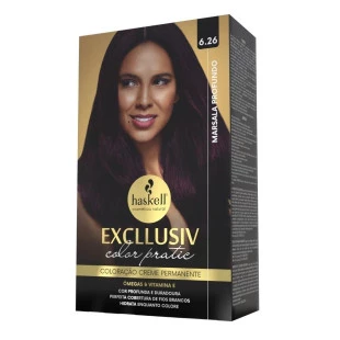 COLORAÇÃO HASKELL EXCLLUSIV COLOR PRATIC - 6.26 MARSALA PROFUNDO