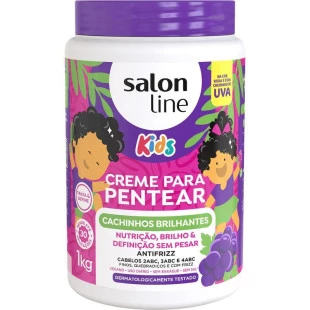 CREME PARA PENTEAR SALON LINE 1KG - CACHINHOS BRILHANTES KIDS - UVA