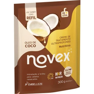 MÁSCARA CAPILAR NOVEX 300G REFIL - ÓLEO DE COCO
