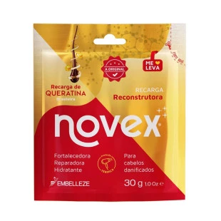 MÁSCARA CAPILAR NOVEX 30G - RECARGA DE QUERATINA