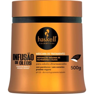 MÁSCARA CAPILAR HASKELL 500G - INFUSÃO DE ÓLEOS