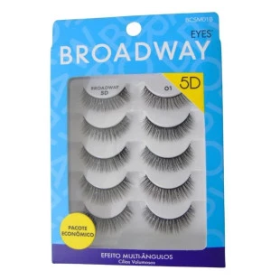 CÍLIOS POSTIÇOS KISS BROADWAY 5D - MULTIPACK 01