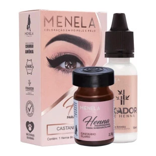 HENNA PARA SOBRANCELHA MENELA 2,5G - CASTANHO CLARO
