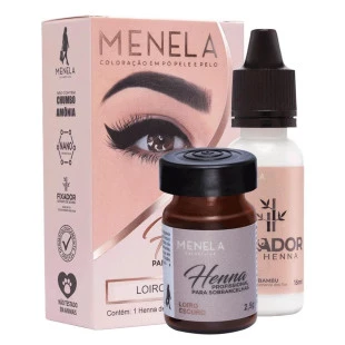 HENNA PARA SOBRANCELHA MENELA 2,5G - LOIRO ESCURO