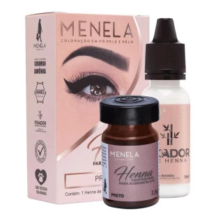 HENNA PARA SOBRANCELHA MENELA 2,5G - PRETO