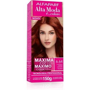COLORAÇÃO ALTA MODA - È COLORE KIT - 6.64 - LOURO ESCURO VERMELHO ACOBREADO