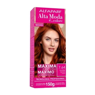 COLORAÇÃO ALTA MODA - È COLORE KIT - 7.64 - LOURO MÉDIO ACOBREADO