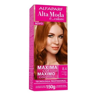 COLORAÇÃO ALTA MODA - È COLORE KIT - 8.4 - LOURO CLARO COBRE