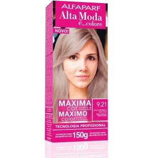 COLORAÇÃO ALTA MODA - È COLORE KIT - 9.21 - LOURO CLARÍSSIMO IRISÉ CINZA