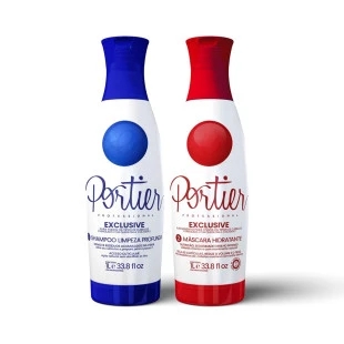 KIT PROGRESSIVA PORTIER EXCLUSIVE 1 LITRO - SHAMPOO + MÁSCARA