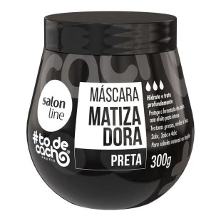 MÁSCARA CAPILAR MATIZADORA SALON LINE 300G - #TODECACHO - PRETO