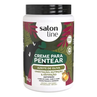 CREME PARA PENTEAR SALON LINE 1KG - SOS CACHOS - AZEITE DE OLIVA