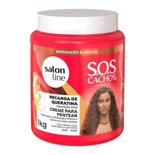 CREME PARA PENTEAR SALON LINE 1KG - RECARGA DE QUERATINA