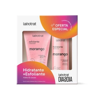 KIT LABOTRAT DIA A DIA - MORANGO - HIDRATANTE + ESFOLIANTE