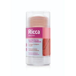 BASTÃO FACIAL RICCA - ARGILA VERMELHA - ref:3806