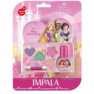KIT IMPALA INFANTIL - PRINCESAS - PALETA DE MAQUIAGEM E ESMALTE