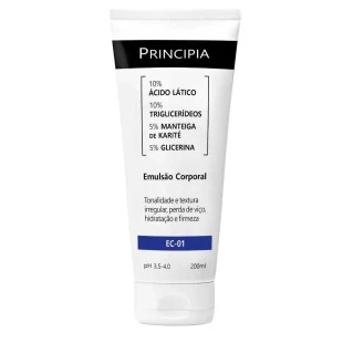 EMULSÃO CORPORAL PRINCIPIA 200ML - ÁCIDO LÁTICO + MIX DE ATIVOS - EC-01