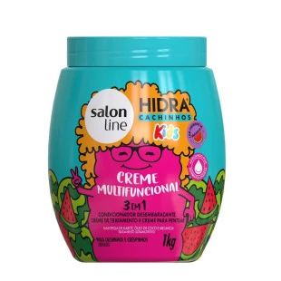 MÁSCARA SALON LINE 1KG - HIDRA CACHINHOS KIDS - MULTIFUNCIONAL 3 EM 1 MELANCIA