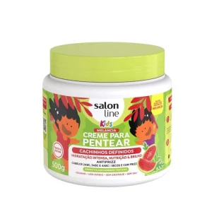 CREME PARA PENTEAR SALON LINE 500G - CACHINHOS DEFINIDOS KIDS - MELANCIA