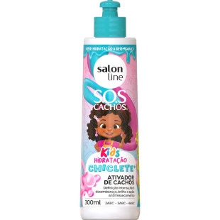ATIVADOR DE CACHOS SALON LINE 300ML - SOS CACHOS KIDS - CHICLETE