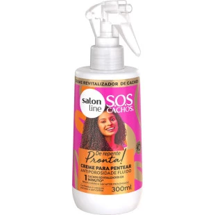 CREME PARA PENTEAR SALON LINE 300ML - SOS CACHOS - DE REPENTE PRONTA
