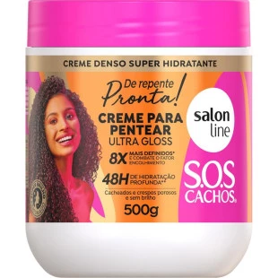 CREME PARA PENTEAR SALON LINE 500G - SOS CACHOS - DE REPENTE PRONTA